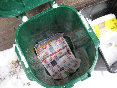 Ontario composting green bin.