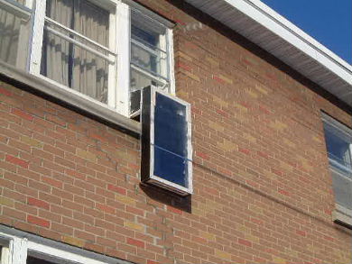 DIY/homemade window solar air heater.