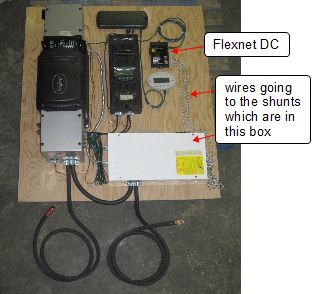 OutBack Flexnet DC in use on a solar system board.