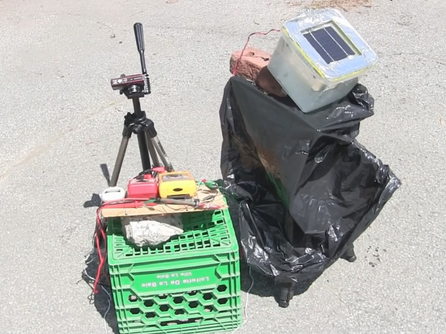 Concentrated solar power test 2 with normal sunlight and cooling oil.