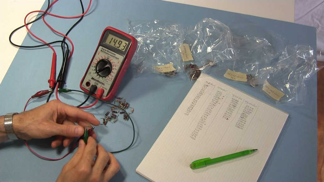 Selecting resistors for the 555 timer music player.