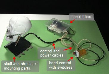 Arduino controlled skull without the backpack.