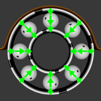 High current through the bearing of the ball bearing motor.