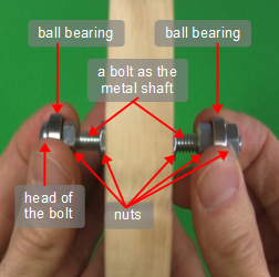 The parts for the ball bearing motor.