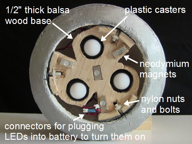 BB-8's head's casters and neodymium magnets.