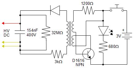 Electric fly swatter schematic.