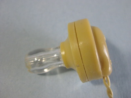 Crystal/piezo earpiece closeup.