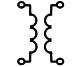 Electronic symbol for an air core transformer