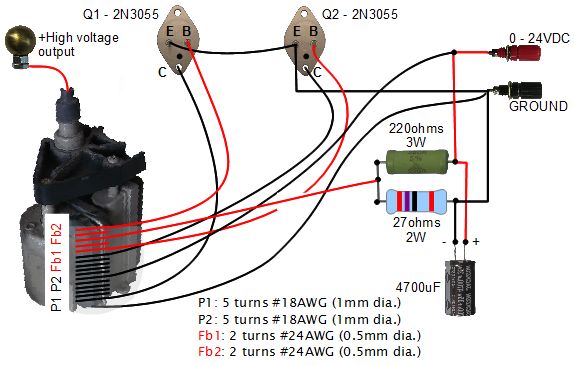 20kV DC high voltage flyback power supply circuit.