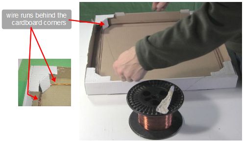 Winding the loop antenna coil for the portable crystal radio.