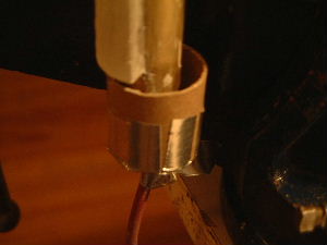 The cardboard bucket mold for pouring the plaster onto the
      end of the inner electrode for the electric field thruster.